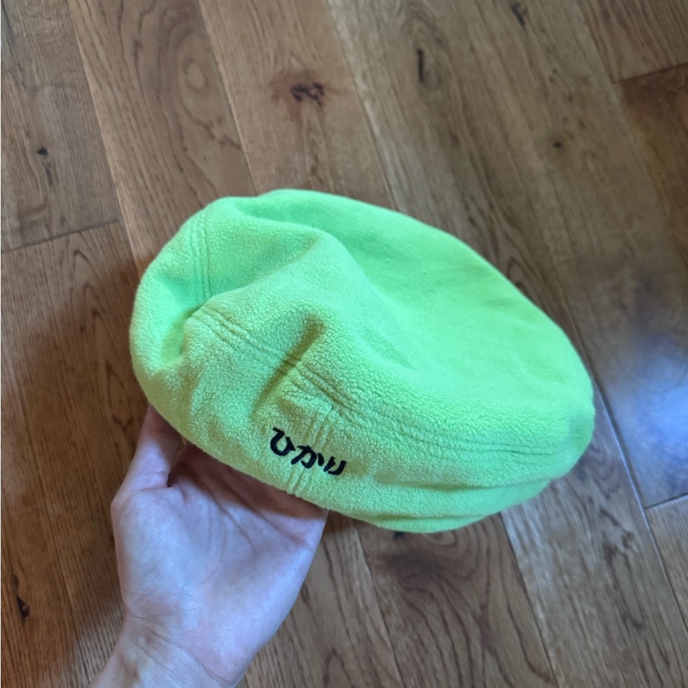 Lime Green Fleece Beret
